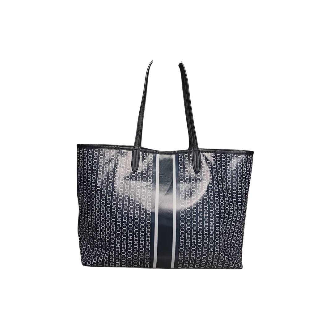 Tory Burch Gemini Link Tote Black Coated Canvas Large Shopper Bag - Picture 3 of 16